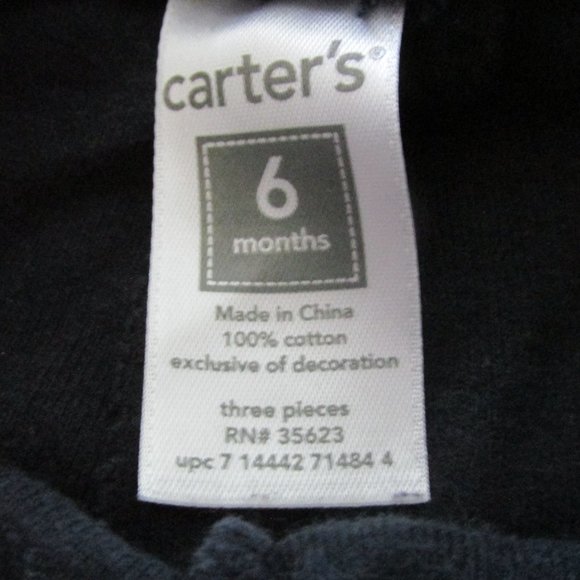 Carters Pull On Elastic Pants Girls Size 6M Black White Polka Dot Infant Bottoms - Picture 2 of 2